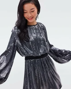 Online Diane von Furstenberg Moana Sequin Mesh Dress