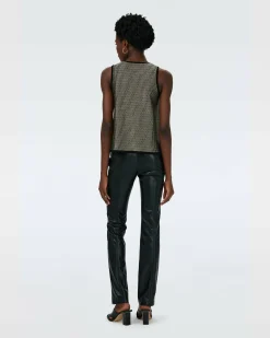 Online Diane von Furstenberg Morgause Metallic Knit Jacquard Top