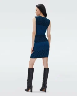 New Diane von Furstenberg Mylo Knit Jacquard Dress