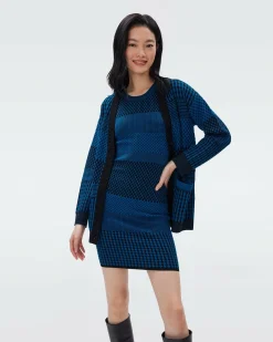 New Diane von Furstenberg Mylo Knit Jacquard Dress