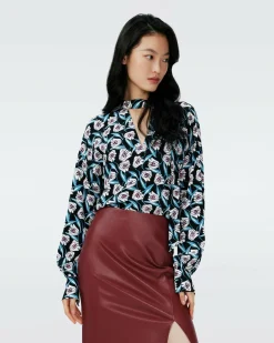 New Diane von Furstenberg Olive Top