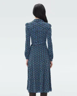 New Diane von Furstenberg Phoenix Reversible Mesh Wrap Dress