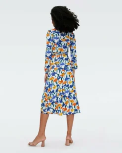 New Diane von Furstenberg Phoenix Reversible Mesh Wrap Dress