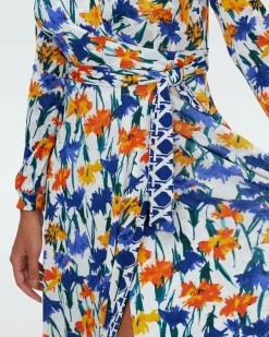 New Diane von Furstenberg Phoenix Reversible Mesh Wrap Dress