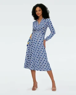 New Diane von Furstenberg Phoenix Reversible Mesh Wrap Dress