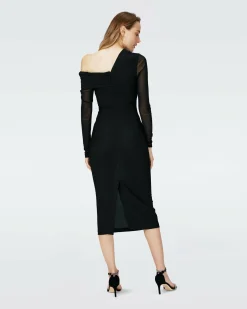 Sale Diane von Furstenberg Rich Metallic Mesh Dress