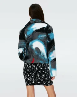 Sale Diane von Furstenberg Ruthina Knit Jacquard Coat