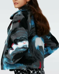 Sale Diane von Furstenberg Ruthina Knit Jacquard Coat