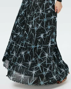 New Diane von Furstenberg Stassi Metallic Mesh Dress